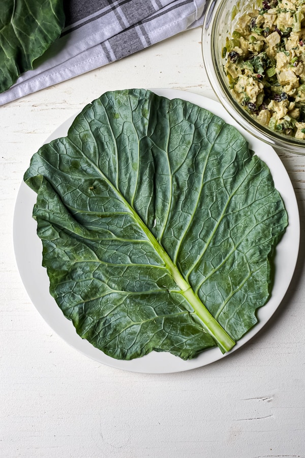 collard green wraps with chicken salad recipe