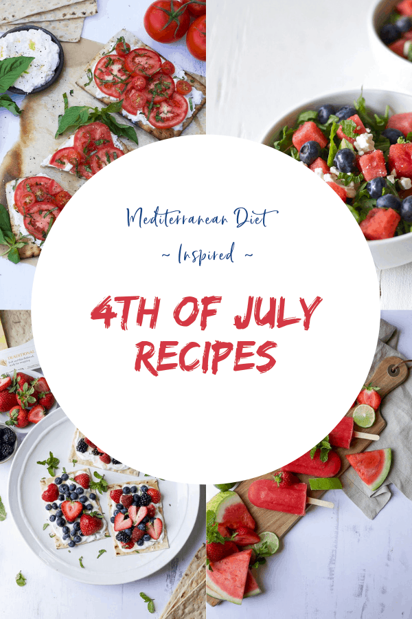 Over 35 mediterranean diet inspired recipes for 4th of July, summer, bbq's, picnics and more. Healthy summer recipes