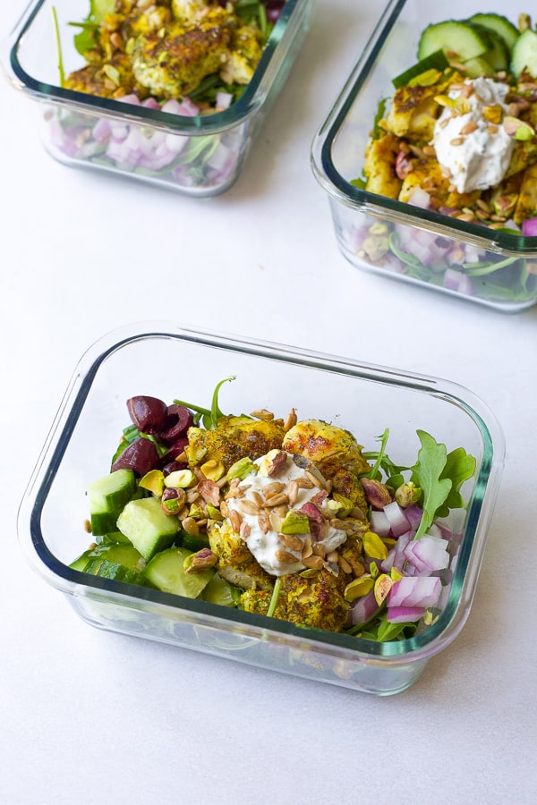 greek chicken bowls - meal prep recipe