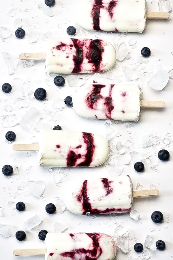 blueberry yogurt popsicles