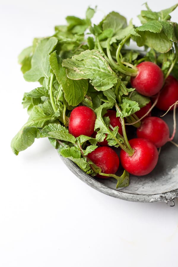 bowl of radishes