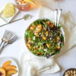 summer peach salad with couscous and pistachios recipe