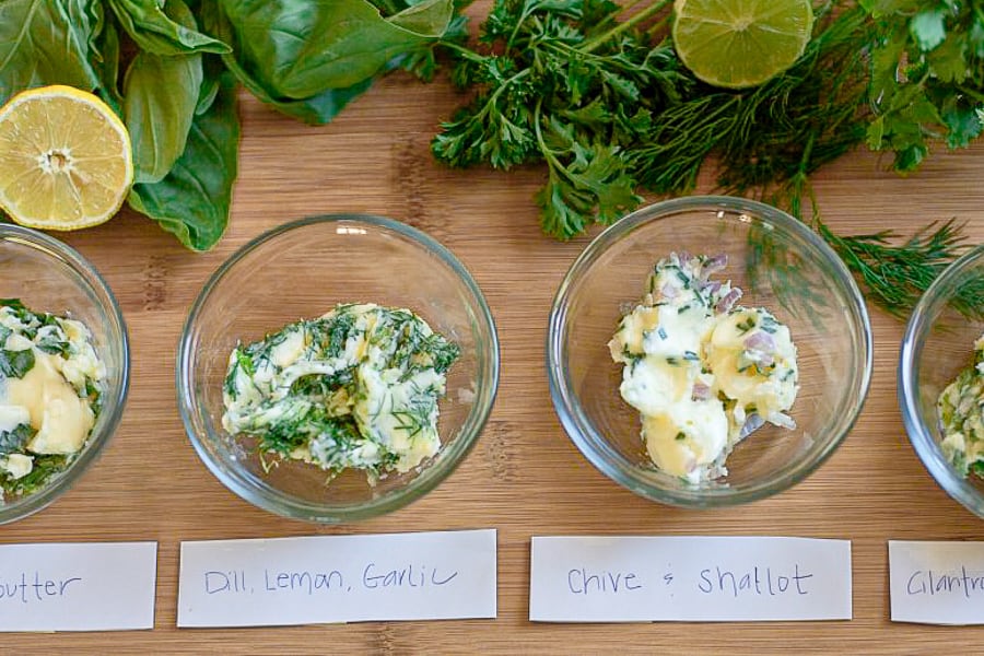 herb compound butter as a great way to save fresh herbs