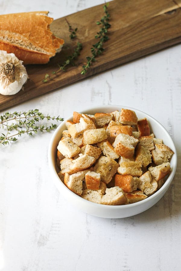 homemade croutons for panzanella salad recipe