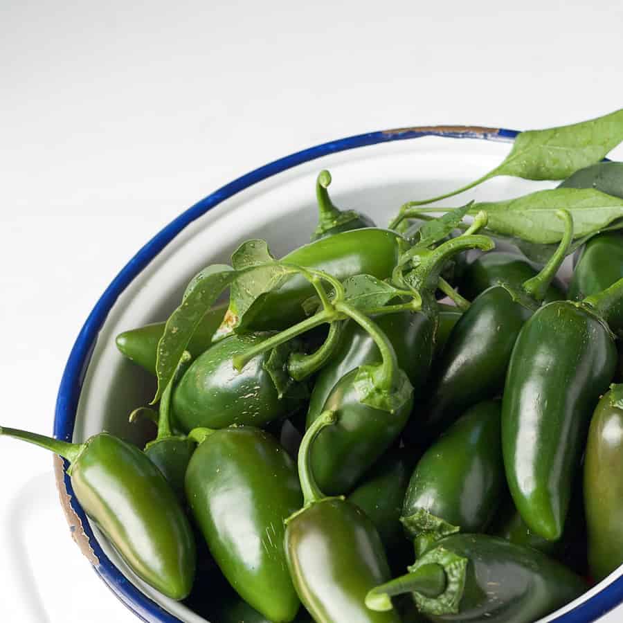 bowl of jalapeño peppers