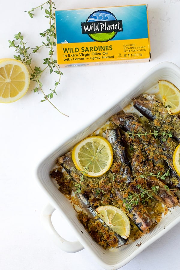 wild planet lemon garlic herb baked sardines