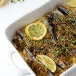 baked sardines with lemon garlic herbs