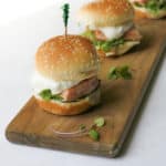 mini salmon slider