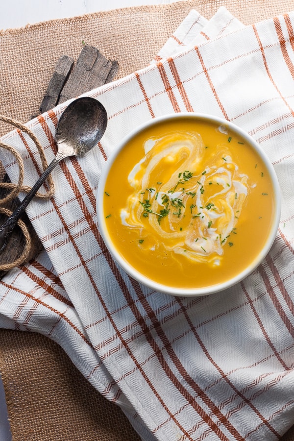 easy butternut squash soup from trader joes