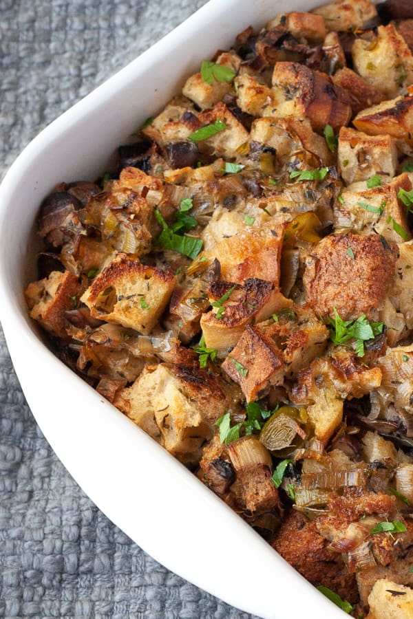 apple leek and mushroom stuffing