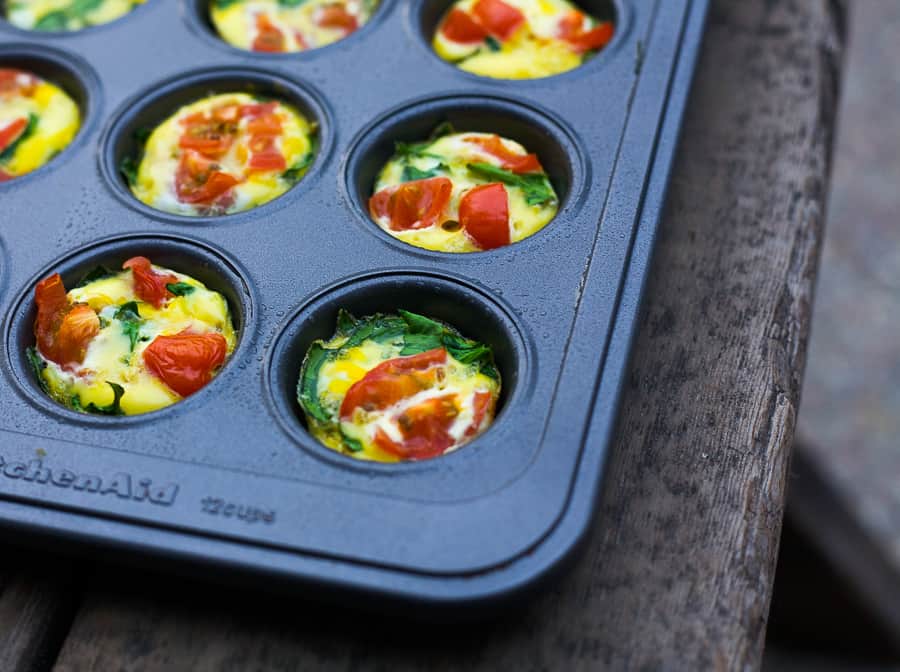 egg and spinach muffins