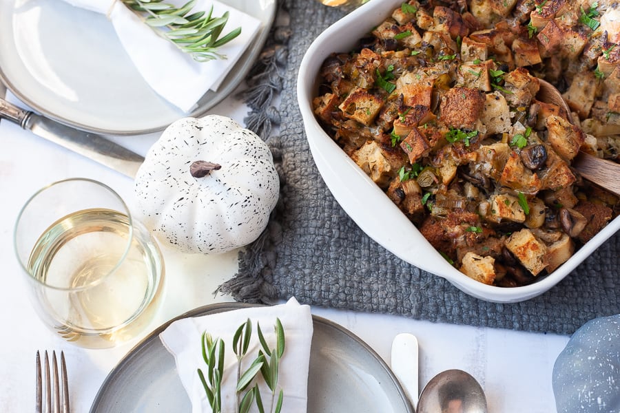 apple leek mushroom stuffing recipe