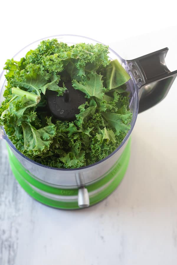 kale in food processor