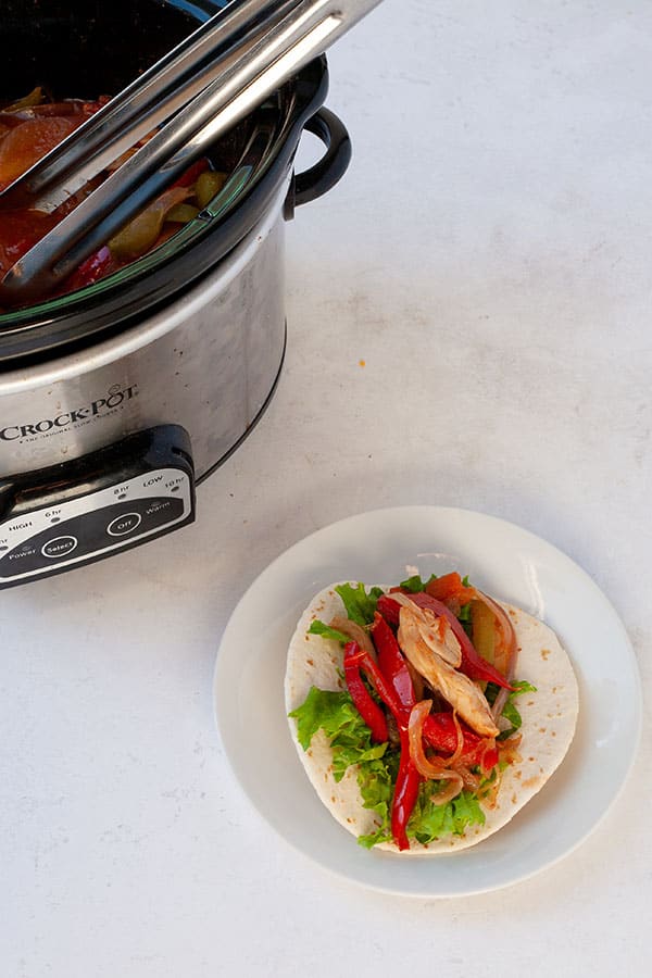 slow cooker chicken fajitas