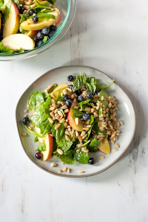 everyday example of mediterranean diet recipe - farro salad