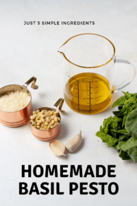 5 ingredient homemade basil pesto recipe