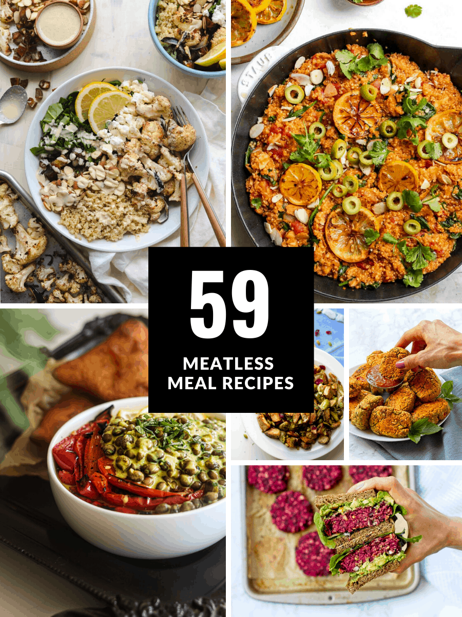 50 meatless meals and recipe ideas featuring healthy, delicious, mediterranean diet vegetarian meal ideas