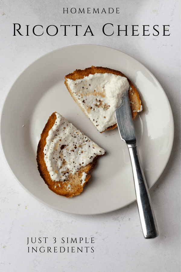 Homemade Ricotta Cheese with just 3 simple ingredients 