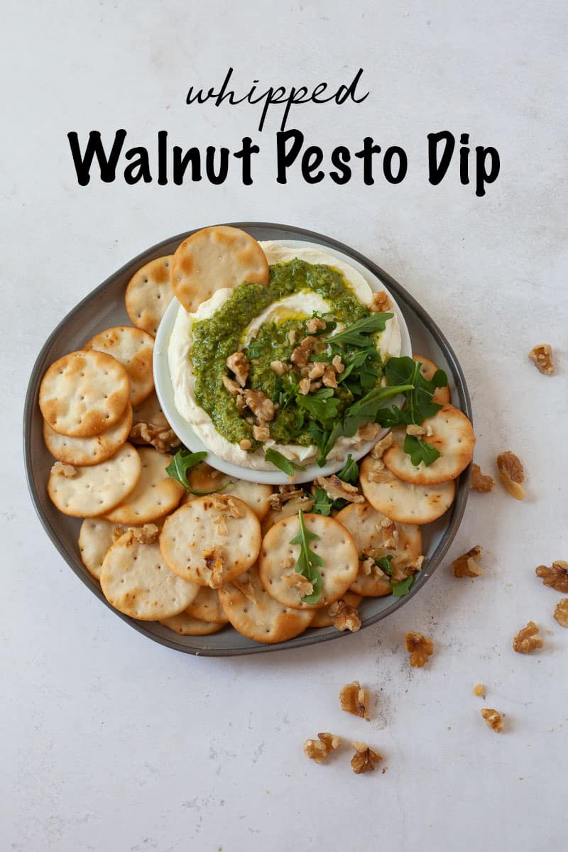 whipped walnut pesto dip savory snack 