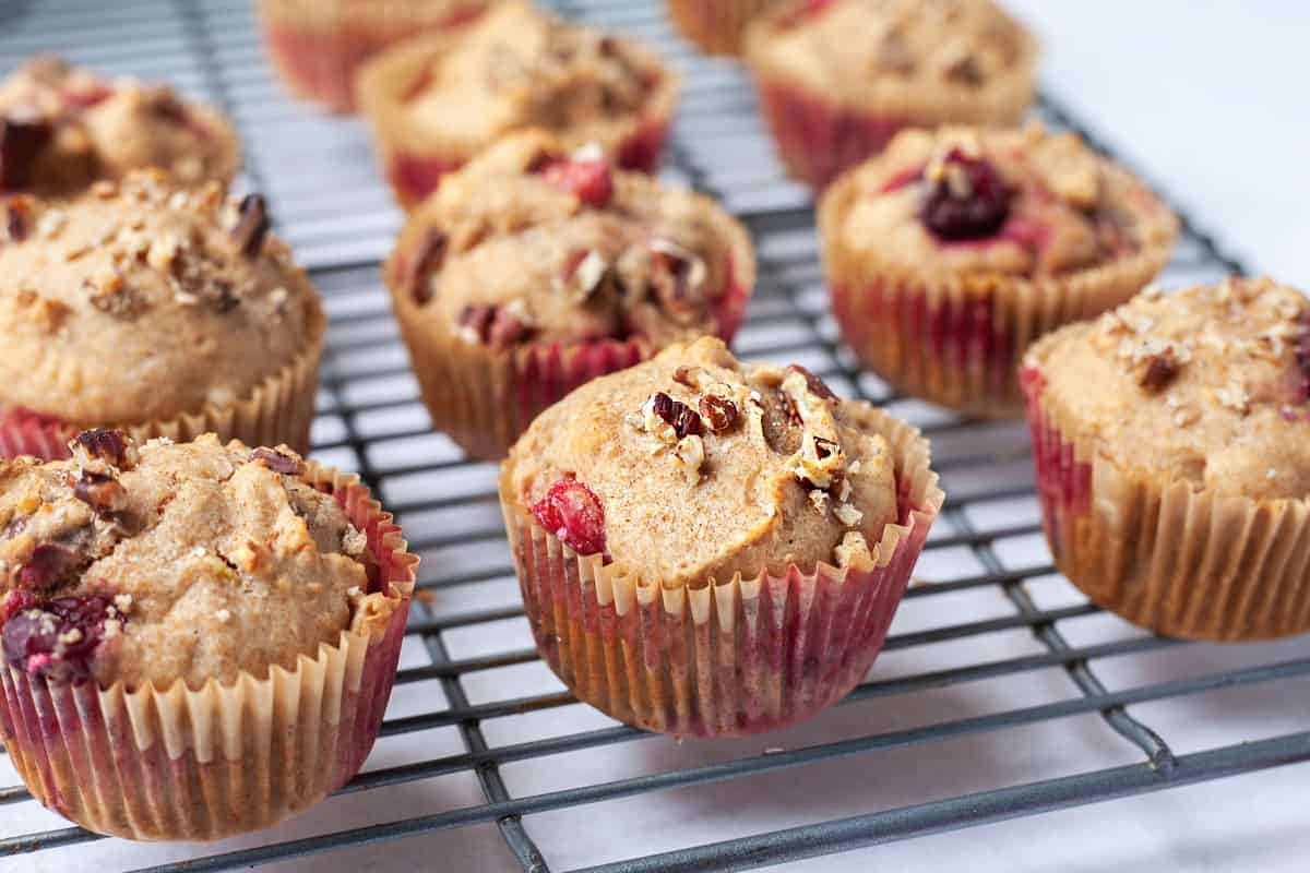 cranberry sweet potato muffins