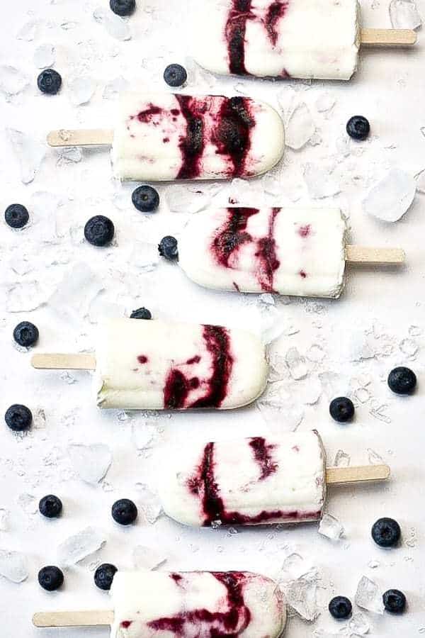 Blueberry Yogurt Popsicles