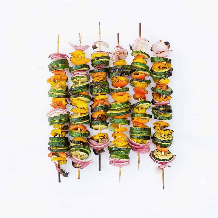 grilled vegetable kebobs skewers