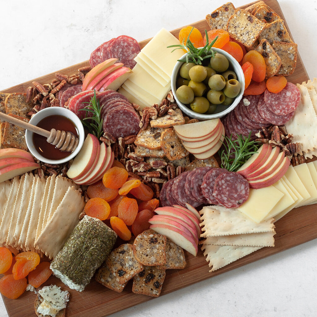 Mediterranean Diet inspired fall cheese board