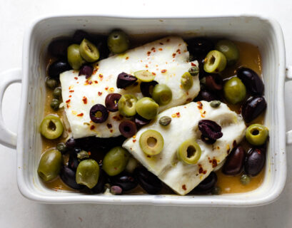 baked cod with olives easy fish recipe