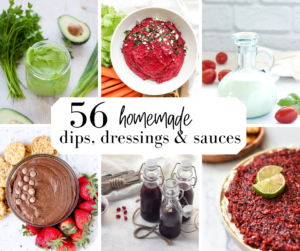 homemade dips, dressings and sauces collection