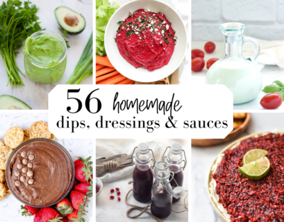 homemade dips, dressings and sauces collection