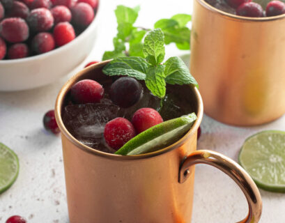 cranberry Moscow Mule mocktail recipe