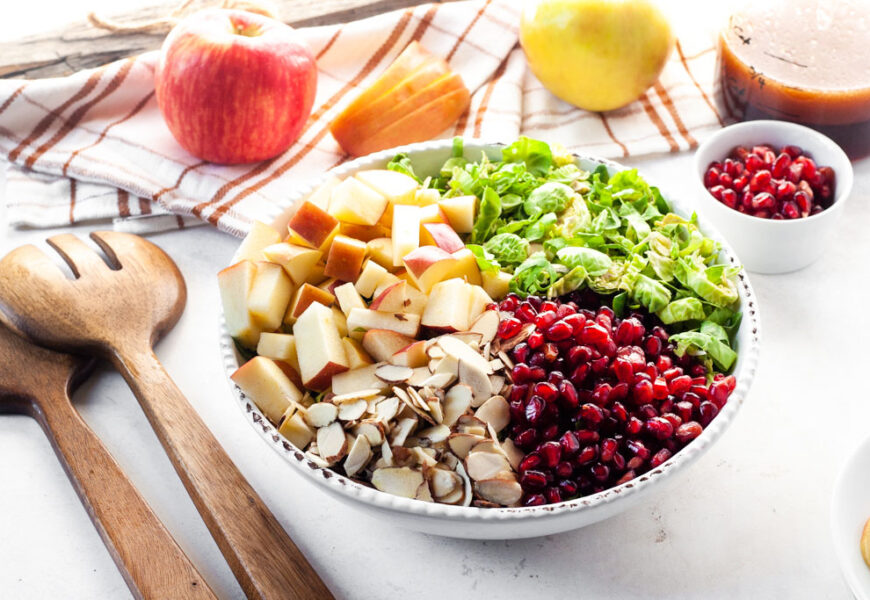 winter apple Brussels sprout salad