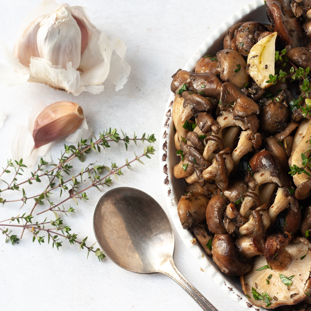 Shallot Garlic Mushroom Recipe - The Mediterranean Dish