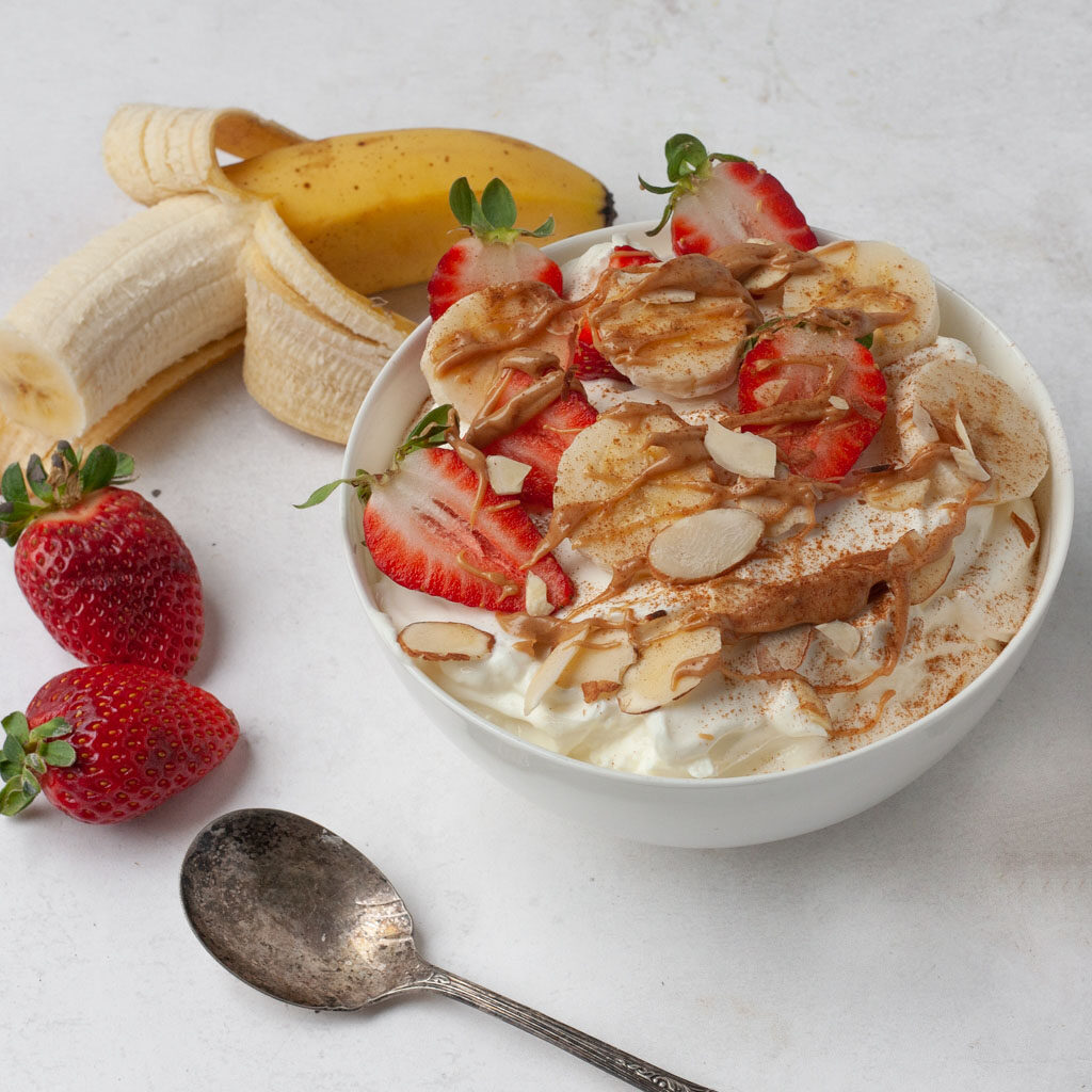 strawberry banana yogurt bowl