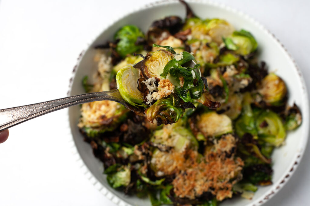 parmesan brussels sprouts air fryer recipe