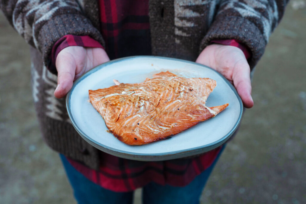 healthy salmon dishes made while camping