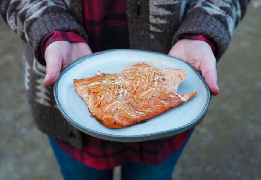 healthy salmon dishes made while camping