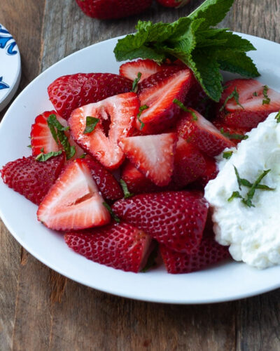 olive oil whipped cream with berries