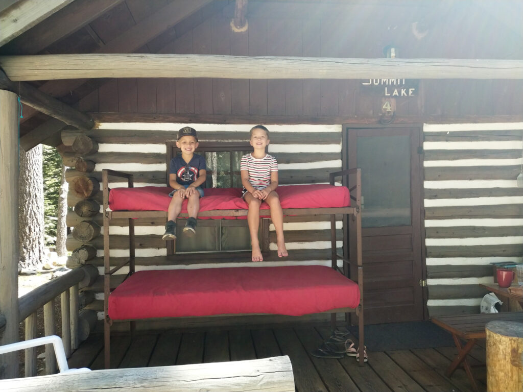 outdoor bunks at sardine lake resort