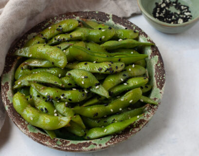 sesame and garlic edamame recipe