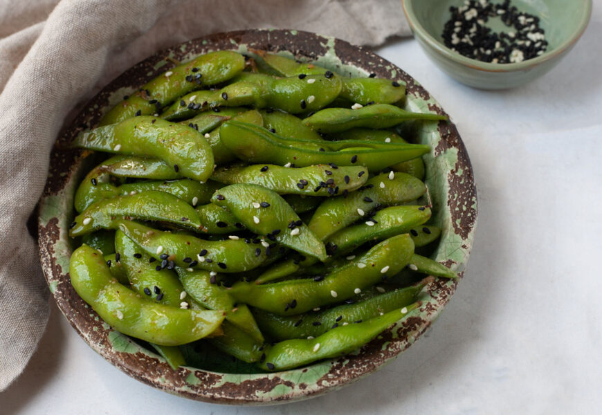 sesame and garlic edamame recipe