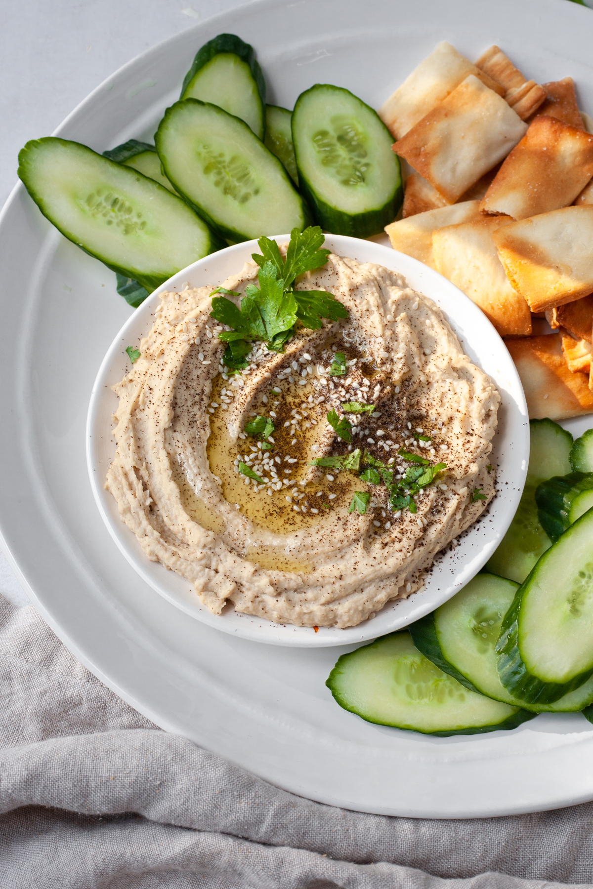 homemade hummus