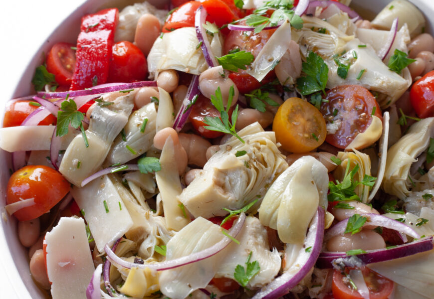 white bean and artichoke antipasto salad