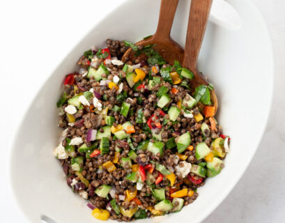 chopped lentil salad