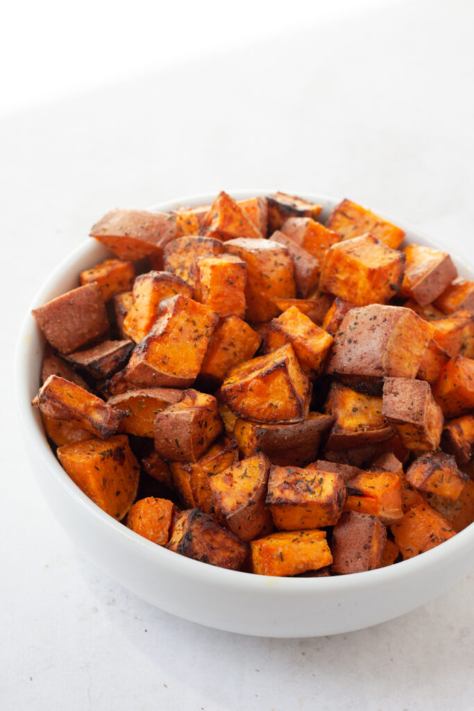 Ranch Roasted Sweet Potatoes in the Air Fryer - Mediterranean Diet