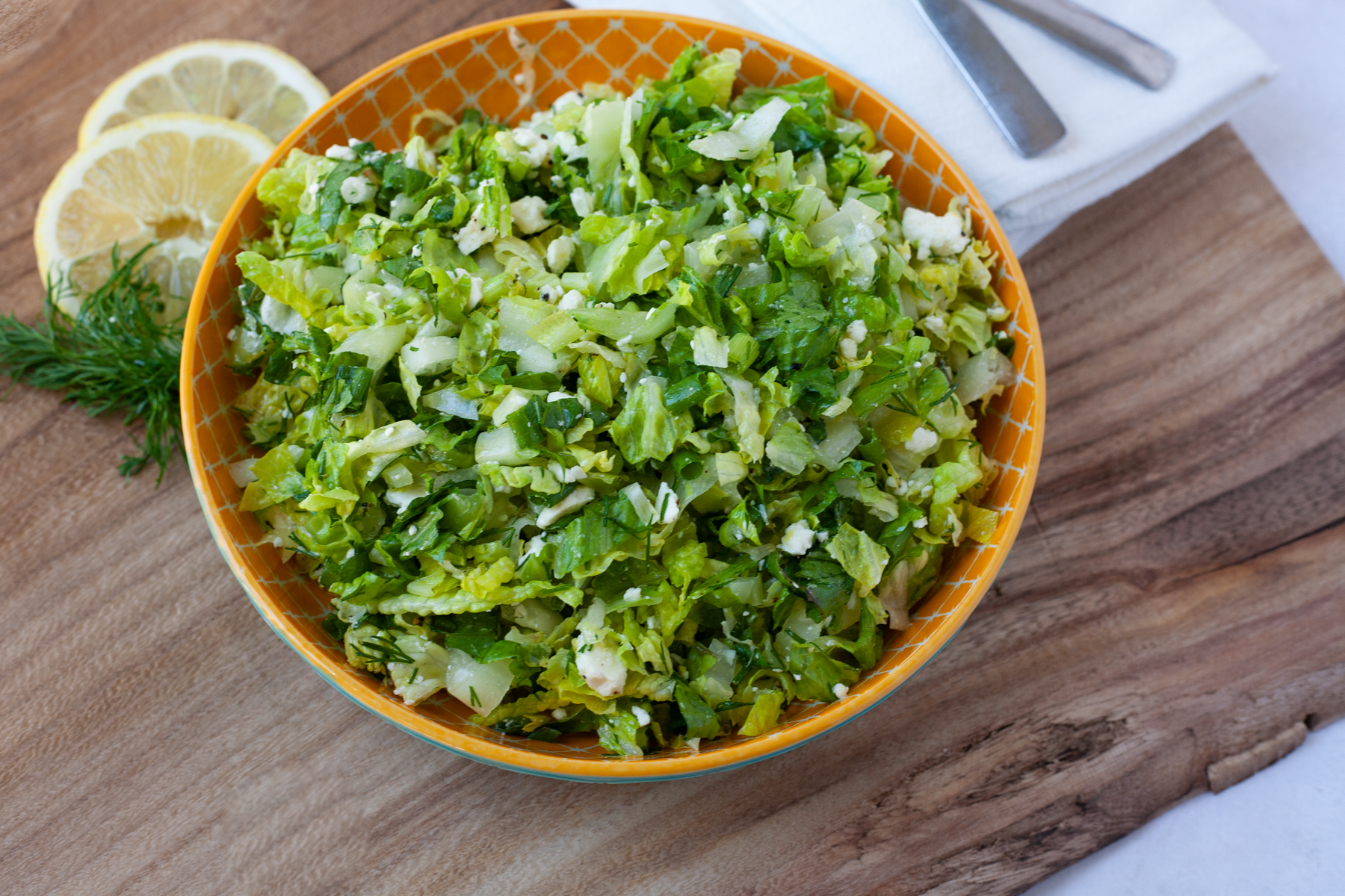 Maroulosalata (Greek Lettuce Salad) - Hungry Happens