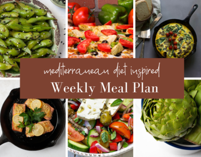 Mediterranean Diet weekly meal plan wk 27