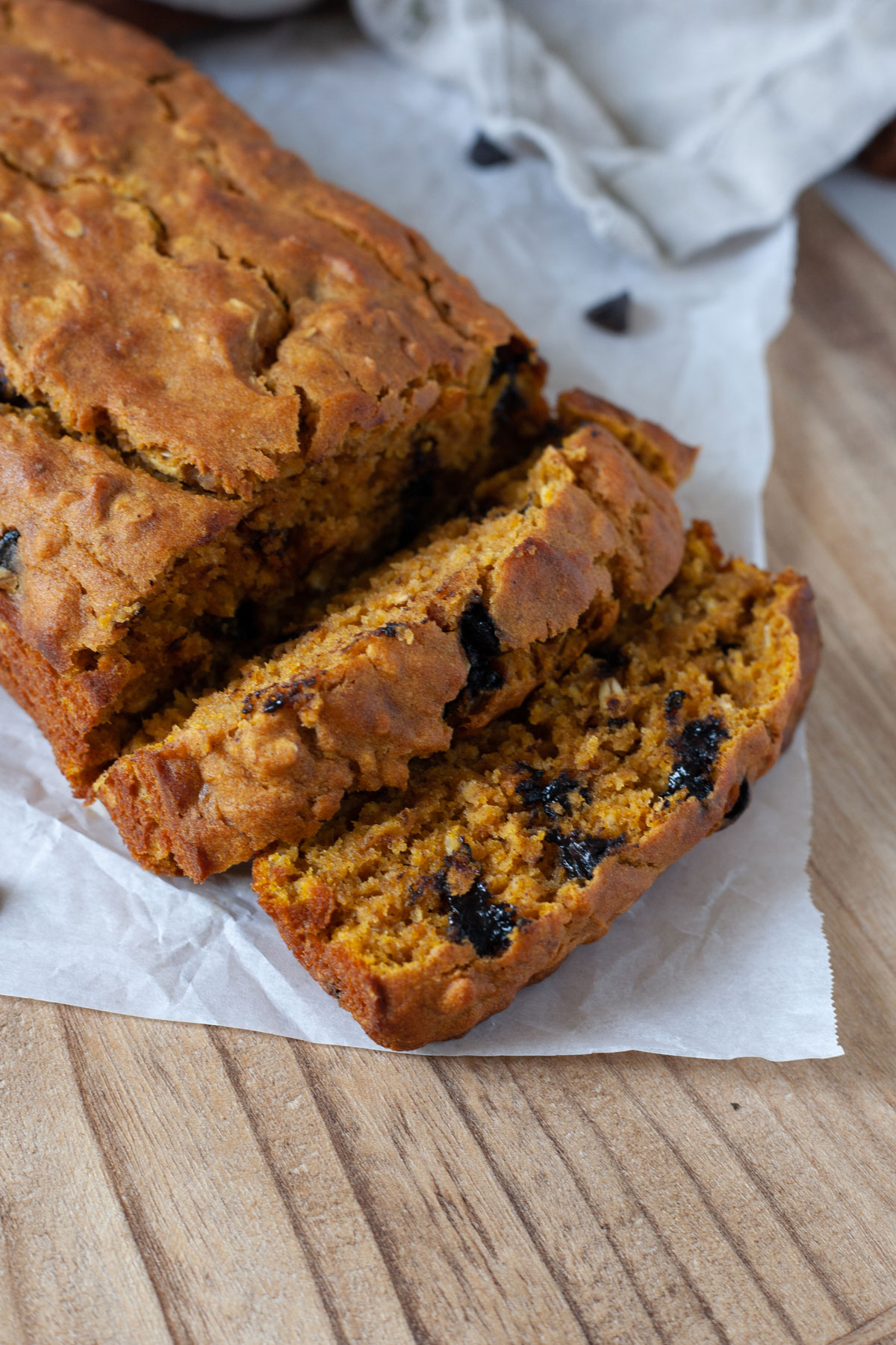 gluten free pumpkin bread sliced