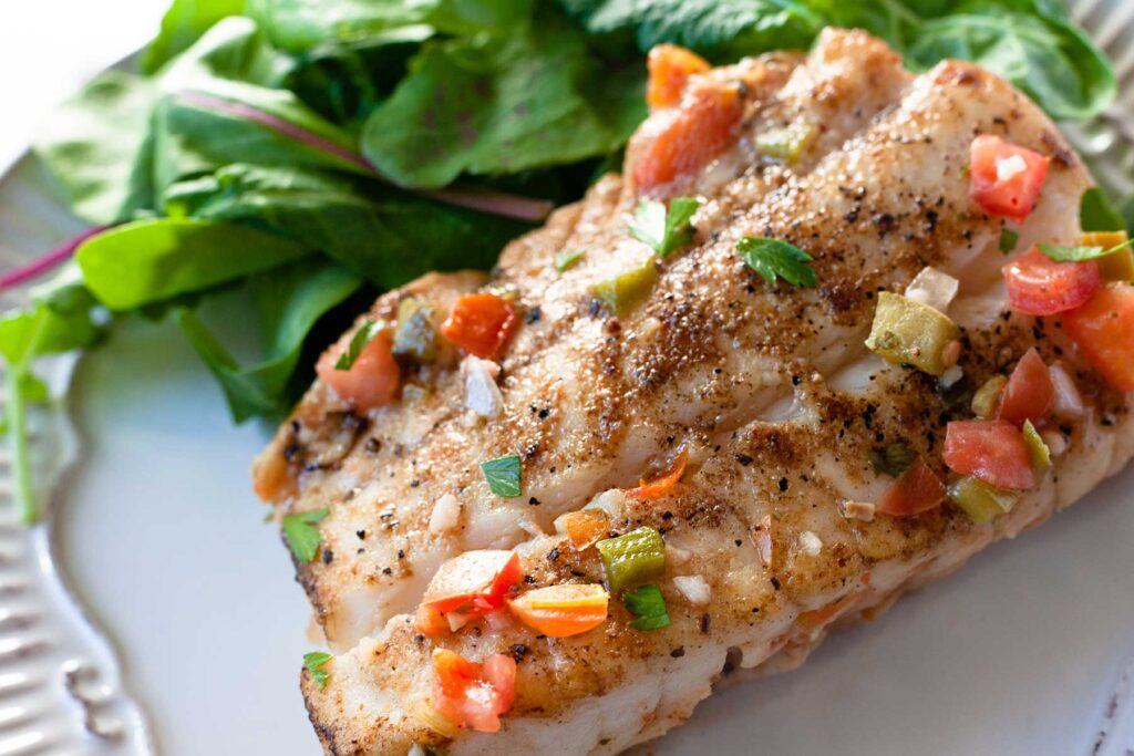 pan roasted fish with salsa