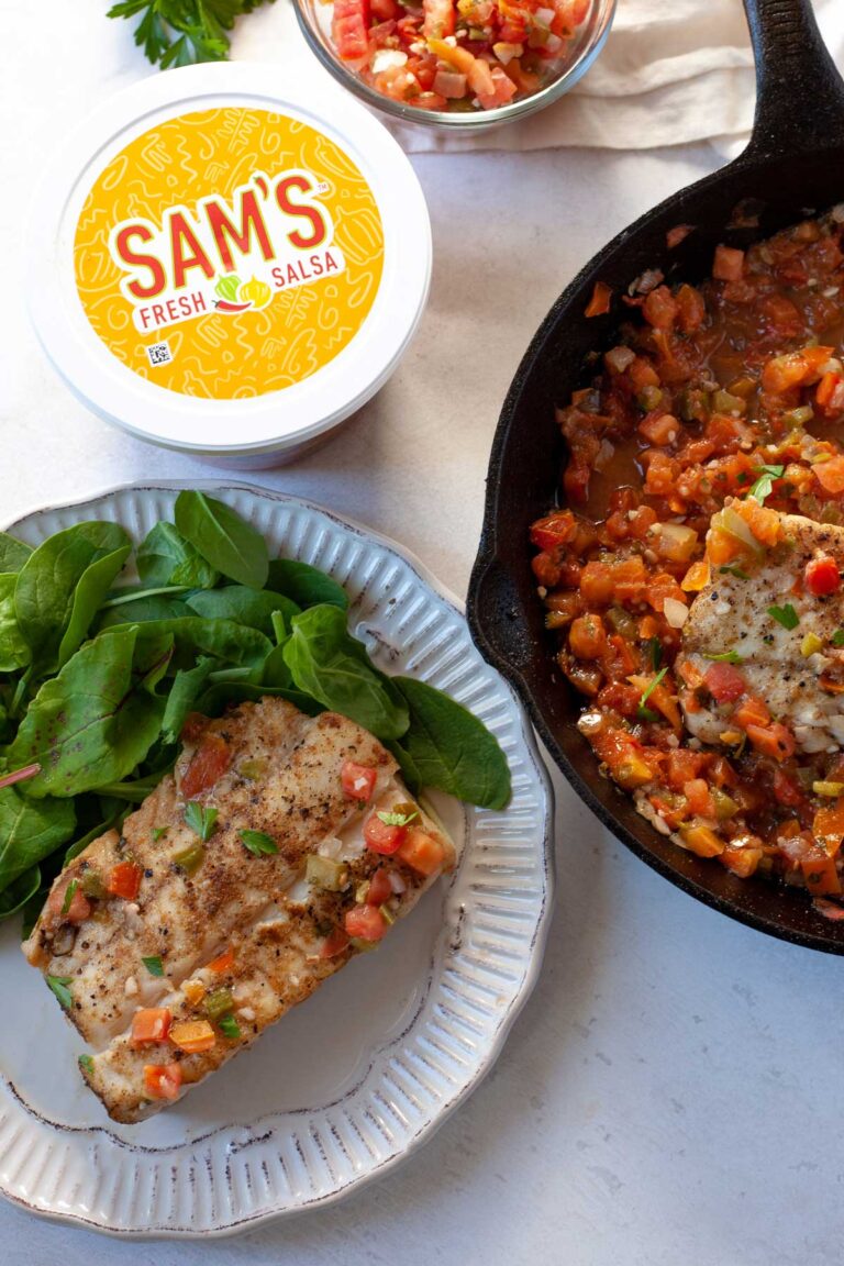 Fish Roe Salsa Pan Roasted Fish with Spicy Salsa - Mediterranean Diet Recipe